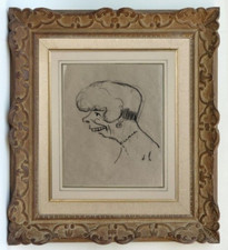 GEORGES GOURSAT dit SEM (1863-1934) DESSIN PORTRAIT DE MADAME GILROY  (167)