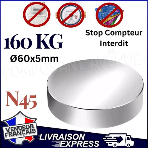 Aimant néodyme rond - nÉodyme, 160kg