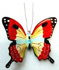 PAPILLON MULTICOLORE EN CÉRAMIQUE PEINT A LA MAIN