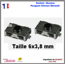 2X Switch PEUGEOT CITROEN ►Bouton Poussoir Interrupteur Clé Télécommande 