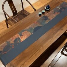 Chinois Rétro Thé Nappe Zen Art Faux Lin Imperméable Table Chemin Maison