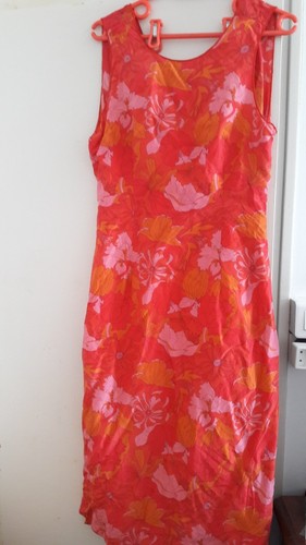 Robe longue soie orange - soie,