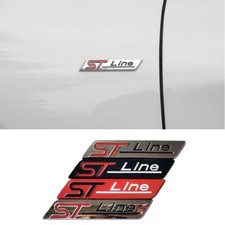 Pour Ford ST Line 2PCS LOGO latéral Métal Fender Emblèmes MONDEO EDGE EXPLORER