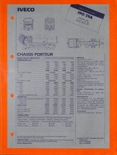 IVECO GRANDS ROUTIERS / 190-29 A / CHASSIS PORTEUR / FICHE 1982