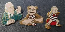 Pin’s Lot de 3 Marionnettes Bébête Show Giscard,Chaban Delmas,R.Barre (119)