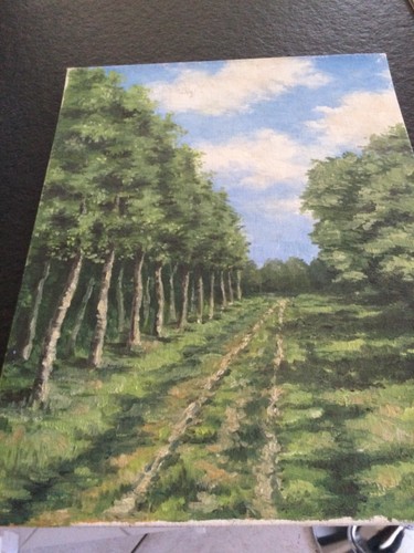 Tableau sur carton - , huile