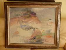 tableau DEMAN ALBERT 1929/1996 Marine huile/Toile 112x92 cms Bénézit  artprice