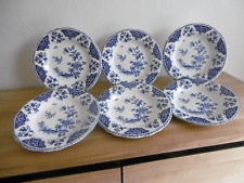 SIX ASSIETTES  CREUSES FAIENCE