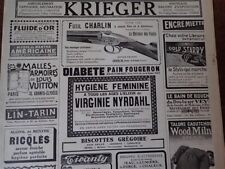 VUITTON malle armoire 311 + fusil CHARLIN SAINT ETIENNE pub ILLUSTRATION 1921