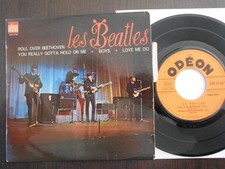 LES BEATLES RARE FRENCH EP SOE3746 BOYS + LANGUETTE ORIGINALE  1964 FRANCE