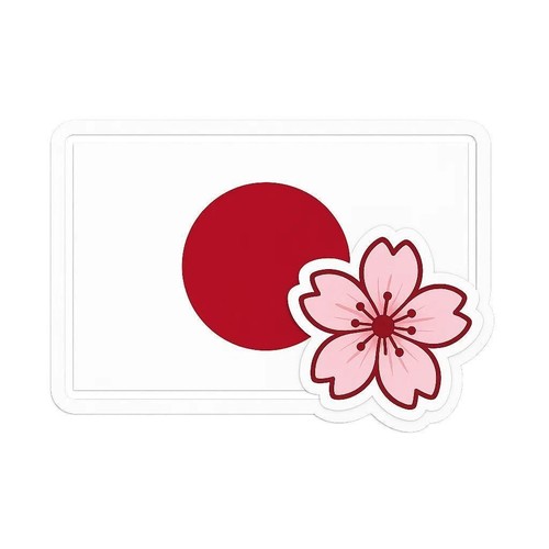 Sticker drapeau japon avec - japon,