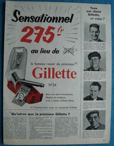 Publicité papier rasoir - papier,