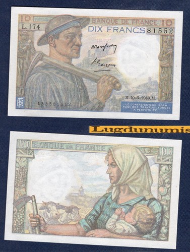 Francs mineur 3 1949 - francs, 10/3/1949