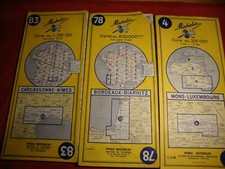 3 cartes routières MICHELIN FRANCE   N° 4/ 78/83 DE 1962 à 1969