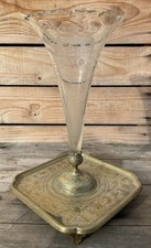 Centre de Table Bronze Cristal Taillé XIXeme Vase Ferdinand Barbedienne Orient