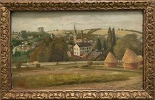 Antique painting landscape