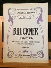 Bruckner Herbstlied deux voix de femmes choeur d'homme piano partition Universal