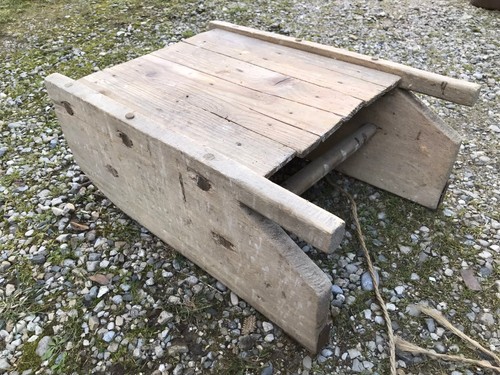 Ancienne luge bois - ancienne, art