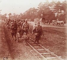 FRANCE Soldats Champagne Guerre 14-18 WW1 Photo Stereo Plaque verre