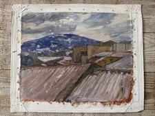 SUPERBE OEUVRE LOUIS PEYRE (1923-2012)- LES TOITS