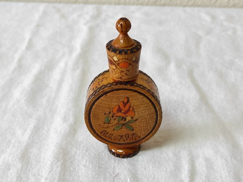Ancien petit flacon bois - ancien,