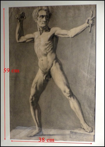 Homme bras levé xixe - le,