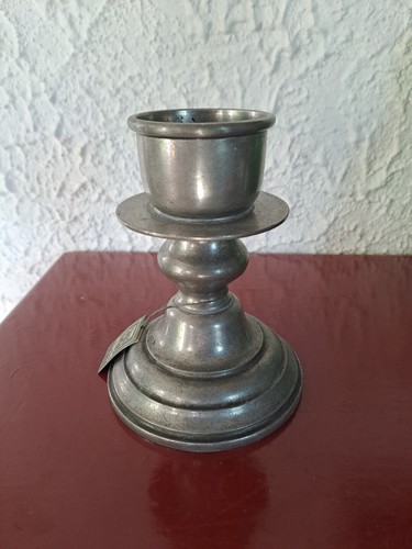 Bougeoir pilier vintage etains - bougeoir,