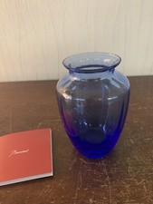 Vase amphore bleu en cristal