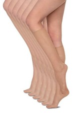 Chaussettes mi-bas pour femme 15 DEN Sans pression Légères et confortables au...