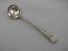 Jolie cuillère/louche à moutarde, Christofle, Métal argenté, Napoléon III, bague