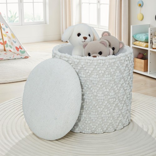 Pouf finebuy tabouret rond - pouf,