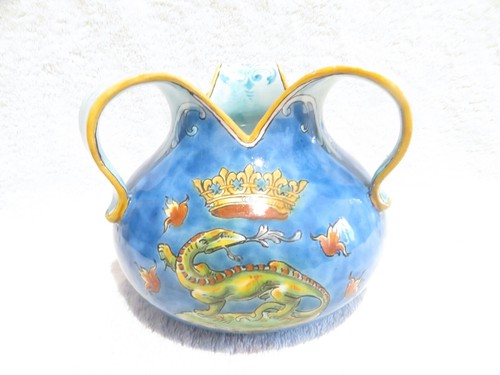 Vase boule anses faience - boule,
