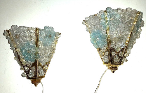 Couple applique vintage murano - couple,