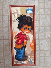 Cadre canevas "Poulbot" mesurant 20 cm X 50 cm