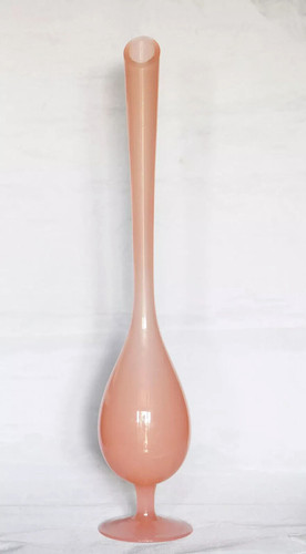 Grand vase opaline - , rose