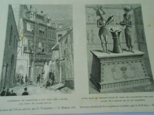 Gravure 1883 expérience du - 1883,
