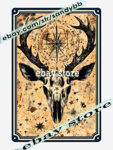 Stag skull metal - skull,