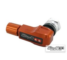 Valve de pneu Stage 6 complète CNC coudé orange - Partie Cycle Deux-Roues