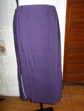 Jupe longue droite mauve doublé CHALOU 58D 60FR 32UK Taille élastique