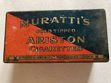 boîte métallique ancienne cigarettes ARISTON MURATTI'S MANCHESTER 
