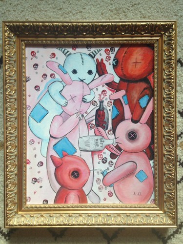 Peinture acrylique signée - , pop