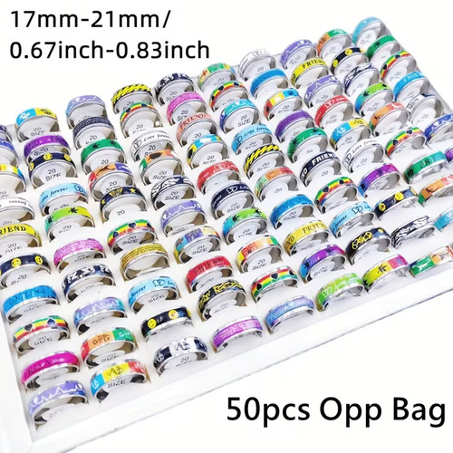 Lot revendeur bagues femme - lot, 50