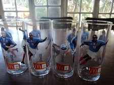 lots de 4 verres macdo joueurs coupe du monde 1998