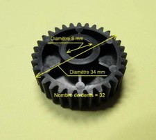 Pignon - roue dentée - NOIR - pour motorisation de portail Somfy - Siminor