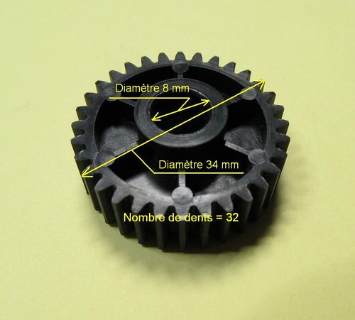 Pignon roue dentée noir - dentée,