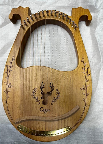 Lyre harp mahogany strings - lyre,