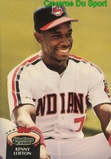 695  KENNY LOFTON  CLEVELAND INDIANS TOPPS BASEBALL CARD STADIUM CLUB 1992