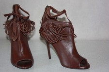 SAN MARINA  Escarpins Montantes à Franges Cuir T 37 BE