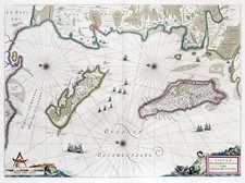 Reproduction carte ancienne - Ile de Ré et d'Oléron 1663