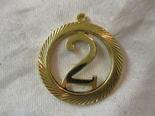 Vintage gold tone charm - gold, mary